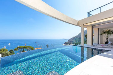 Eze modern villa rental with sea view in the South of France