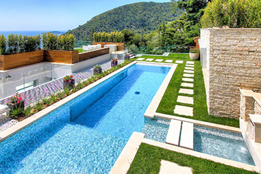 Eze ultra modern villa rental with private pool, South of France