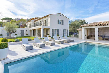 South of France luxury villa rental with pool in mougins